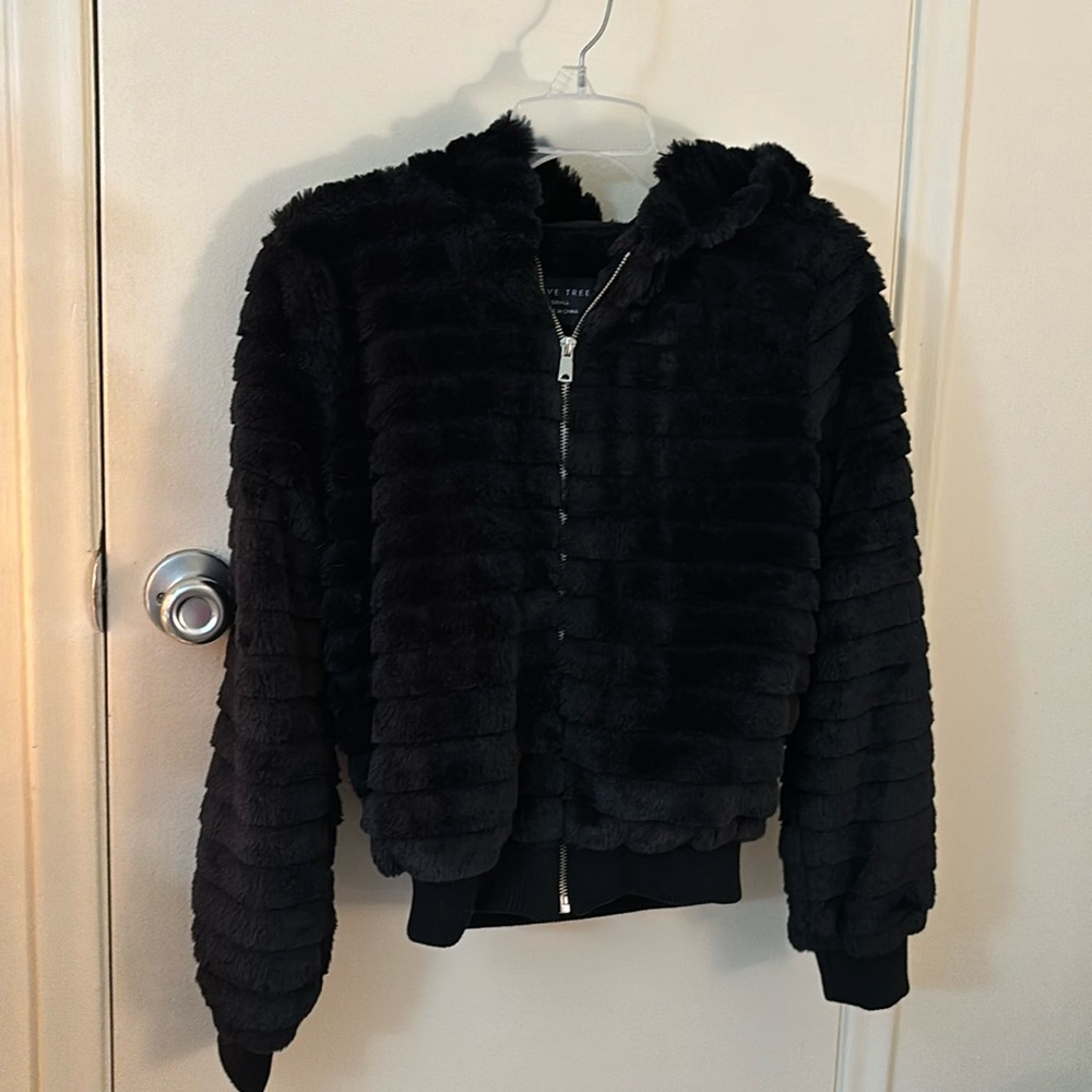 Faux Fur Hooded Jacket